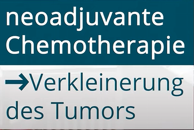Neoadjuvante Therapie bedeutet, dass der Tumor verkleinert wird