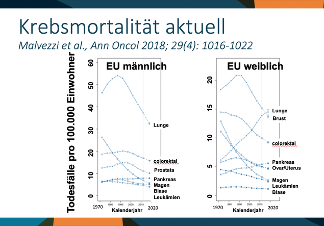 Schaubild Krebsmortalität EU männlich und EU weiblich